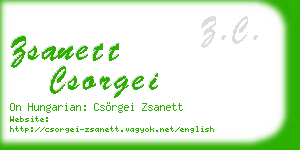 zsanett csorgei business card