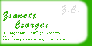 zsanett csorgei business card